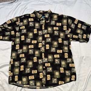 Paradise Blue Men’s XXL 70%‎ Silk Hawaiian Shirt